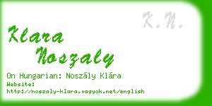 klara noszaly business card